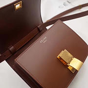 celine leather classic box shoulder bag brown - 6