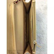 Chanel lambskin mini chain wallet light beige | A81023  - 4