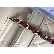Chanel lambskin mini chain wallet light beige | A81023  - 2