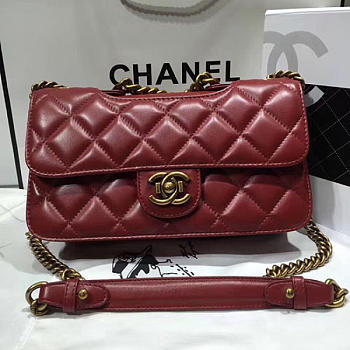 chanel quilted calfskin perfect edge bag red gold CohotBag a14041 vs09015