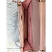 Chanel lambskin mini chain wallet light pink | A81023 - 2
