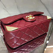 chanel quilted calfskin small flap bag burgundy CohotBag a98256 vs06927 - 6
