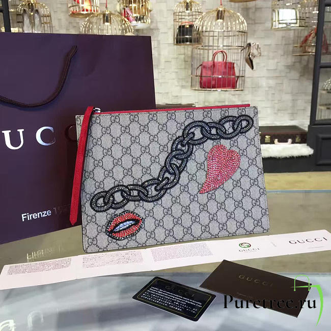 gucci gg leather clutch bag z010 - 1