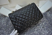 CHANEL | Caviar Leather Flap Bag With Gold/Silver Hardware Black 33cm - 2