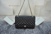 CHANEL | Caviar Leather Flap Bag With Gold/Silver Hardware Black 33cm - 5