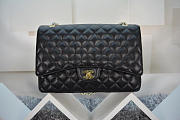 CHANEL | Caviar Leather Flap Bag With Gold/Silver Hardware Black 33cm - 6