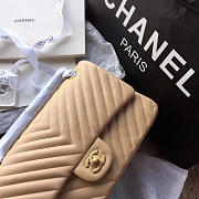 Chanel Classic Chevron Flap Bag Beige 25cm - 6