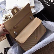 Chanel Classic Chevron Flap Bag Beige 25cm - 2