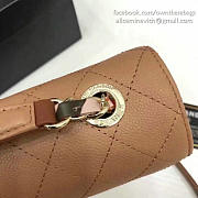 chanel grained calfskin flap bag with top handle khaki CohotBag a93633 vs05669 - 2