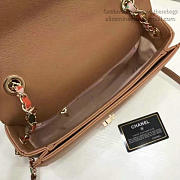 chanel grained calfskin flap bag with top handle khaki CohotBag a93633 vs05669 - 5