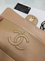 Chanel Caviar Leather Flap Bag Beige with Gold/Silver Hardware 25cm - 4
