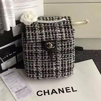 Chanel tweed canvas mini backpack | 170305 