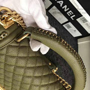chanel quilted caviar boy bag with top handle green CohotBag 180302 vs09524 - 6