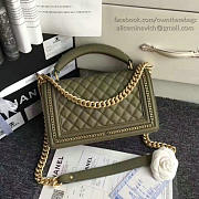 chanel quilted caviar boy bag with top handle green CohotBag 180302 vs09524 - 5