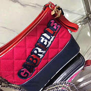 Chanel's gabrielle small hobo bag red & navy blue | A91810  - 2