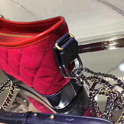 Chanel's gabrielle small hobo bag red & navy blue | A91810  - 3