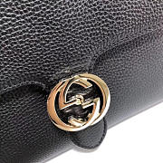 Gucci gg flap shoulder bag on chain black 5103032 - 3