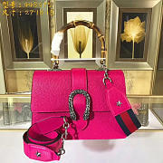 Gucci dionysus medium top handle bag rose red leather  - 1