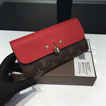 Louis Vuitton monogram vunes wallet red3774