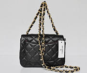 chanel lambskin leather flap bag with gold hardware black CohotBag  - 5