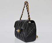 chanel lambskin leather flap bag with gold hardware black CohotBag  - 4
