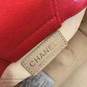 Chanel small label click leather shopping bag red | A93731 - 6