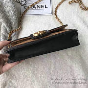 Chanel lambskin small wallet on chain beige| A91365  - 5