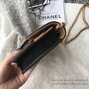 Chanel lambskin small wallet on chain beige| A91365  - 6