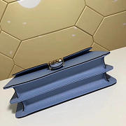 Gucci gg flap shoulder bag on chain light blue 510303 - 2