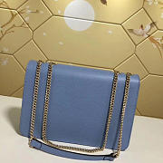 Gucci gg flap shoulder bag on chain light blue 510303 - 3