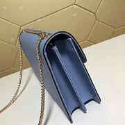 Gucci gg flap shoulder bag on chain light blue 510303 - 6