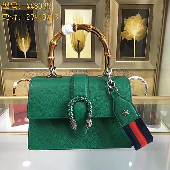 Gucci dionysus medium top handle bag rose green leather 
