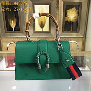 Gucci dionysus medium top handle bag rose green leather  - 2