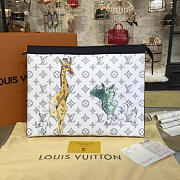 Louis vuitton pochette volga monogram upside down canvas giraffe 3605 - 6