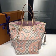 Louis Vuitton neverfull mm rose ballerine 3702 - 1