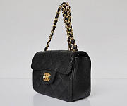 chanel caviar leather flap bag with gold hardware black CohotBag - 3
