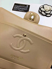 chanel lambskin leather flap bag gold/silver beige CohotBag 25cm - 2