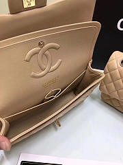 chanel lambskin leather flap bag gold/silver beige CohotBag 25cm - 3