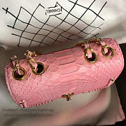 chanel snake embossed flap shoulder bag pink CohotBag a98774 vs09287 - 2