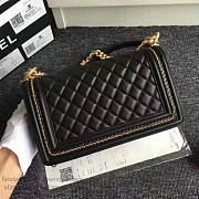 Chanel lambskin medium boy bag black | A67086  - 6