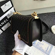 Chanel lambskin medium boy bag black | A67086  - 3