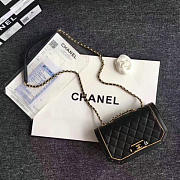 chanel lambskin and calfskin flap bag black CohotBag a91836 vs07673 - 2