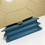 Gucci gg flap shoulder bag on chain sapphire blue 510303 - 3