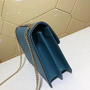 Gucci gg flap shoulder bag on chain sapphire blue 510303 - 5