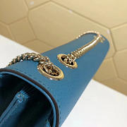 Gucci gg flap shoulder bag on chain sapphire blue 510303 - 6