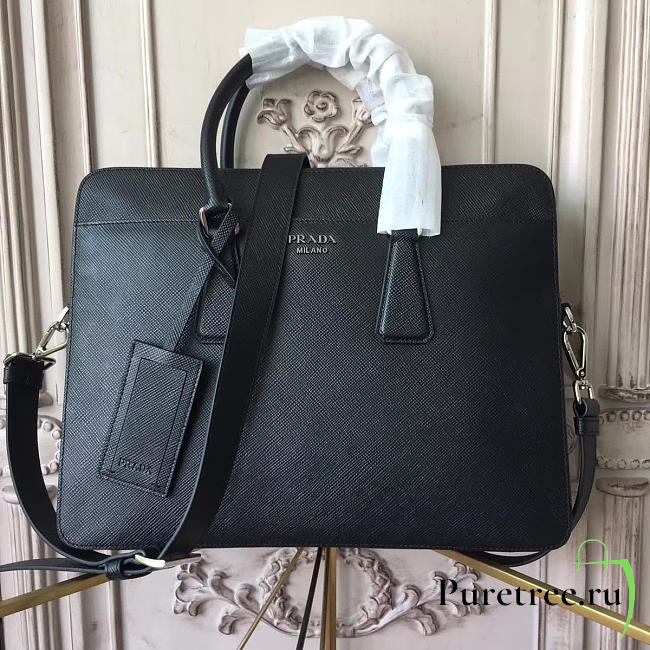 Prada leather briefcase 4332 - 1