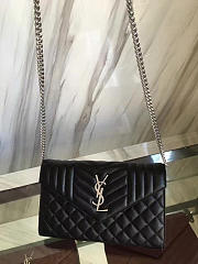 YSL envelop satchel black silver | 5130 - 5