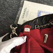Chanel calfskin bucket bag balck | A93597  - 5
