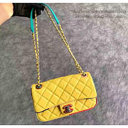 chanel yellow multicolor small flap bag CohotBag a150301 vs01201 - 2