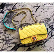 chanel yellow multicolor small flap bag CohotBag a150301 vs01201 - 3